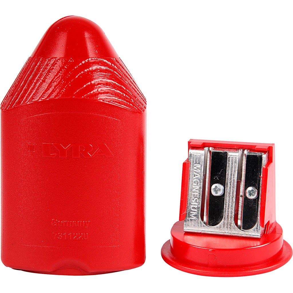 Bleistiftspitzer, H: 8,5 cm, rot, 1 Stück
