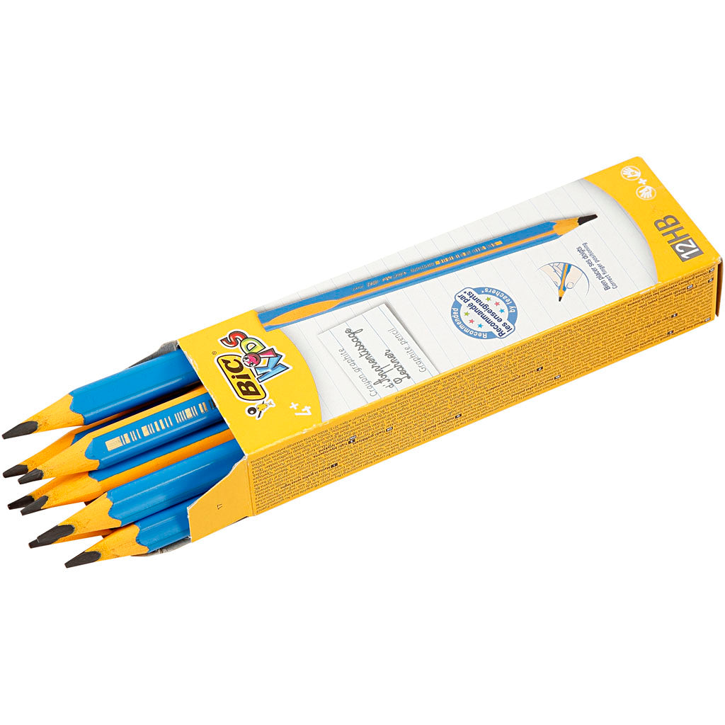 Bic-Bleistifte, L: 14 cm, Stärke 10 mm, Mine 4 mm, 12 Stück 1 Box