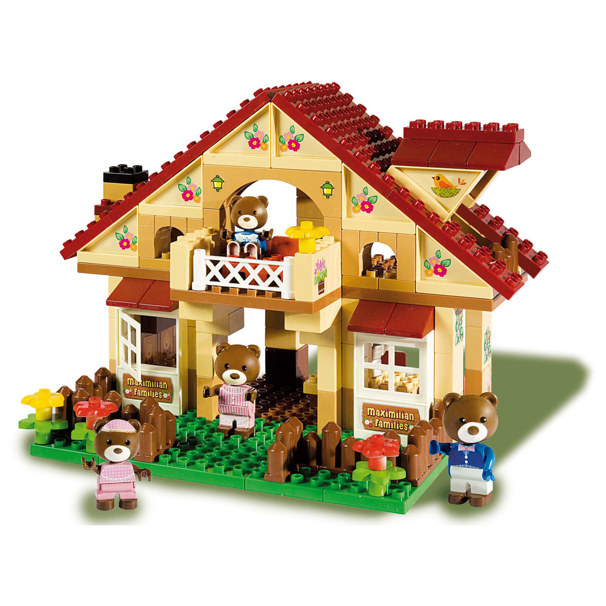 Androni Unico Bausteine Haus Maximilian Familien 155-teiliges Spielzeugset.