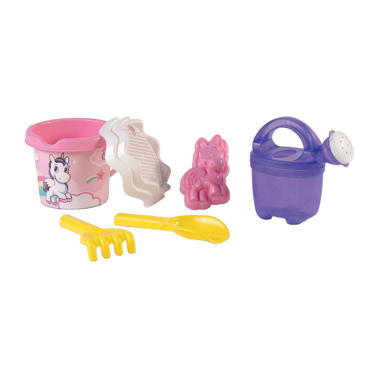 Androni Rucksack mit Einhorn-Strandset, 6-teilig.