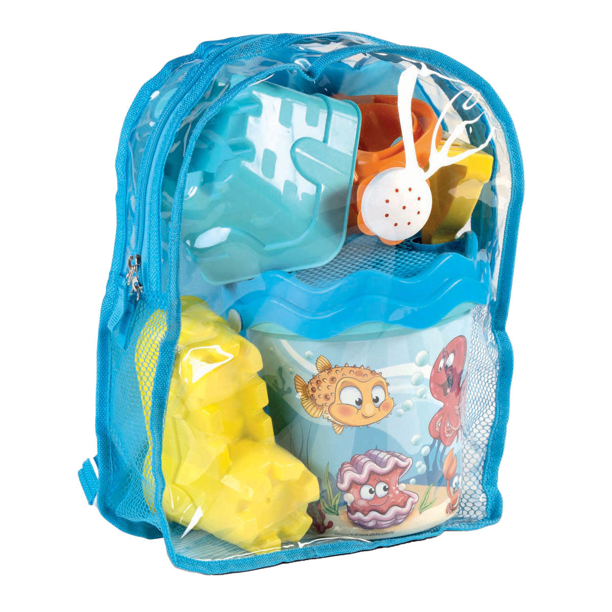 Androni Rucksack mit Strandset Meerestiere, 7-teilig.