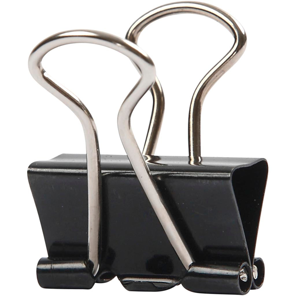 Creativ Company Foldback-Clips, B: 19 mm, schwarz, 40 Stück 1 Box