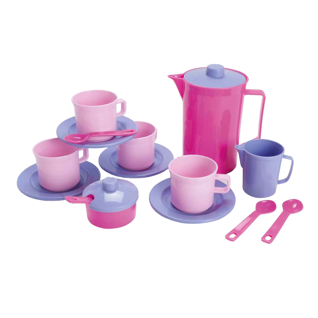 Dantoy Kaffeeset rosa, lila 17-tlg.
