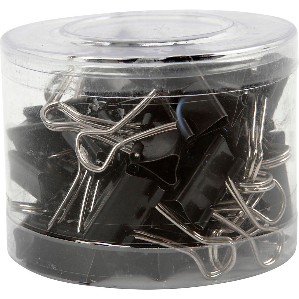 Creativ Company Foldback-Clips, B: 19 mm, schwarz, 40 Stück 1 Box