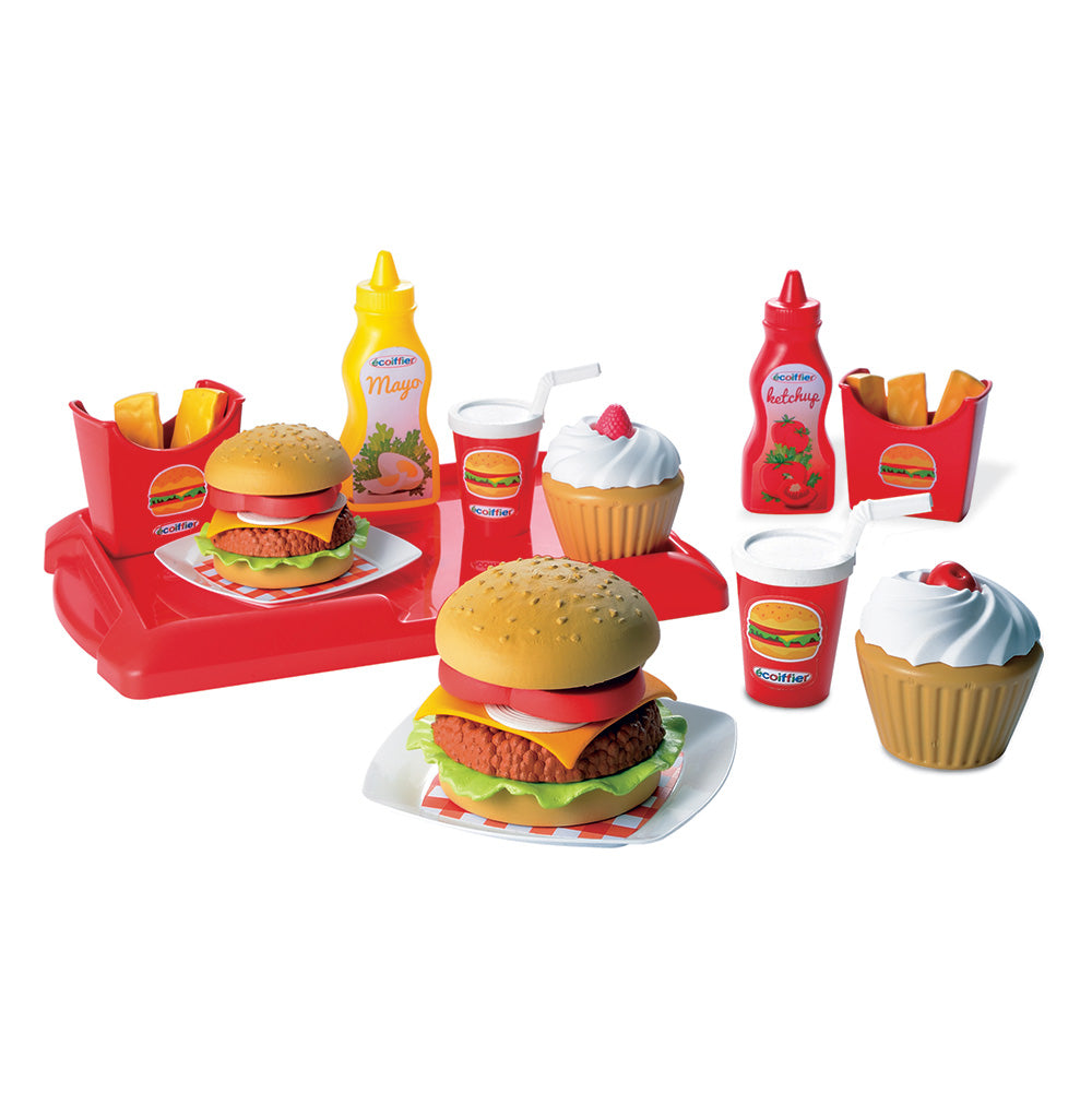 Ecoiffier 100 % Chef-Hamburger-Set – 25-tlg.