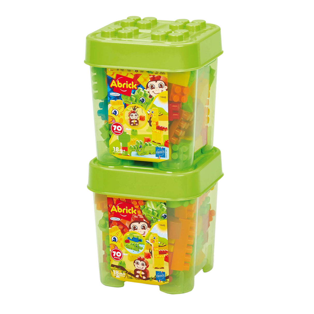 Abrick Building Blocks Dschungel in Aufbewahrungsbox, 70DLG.
