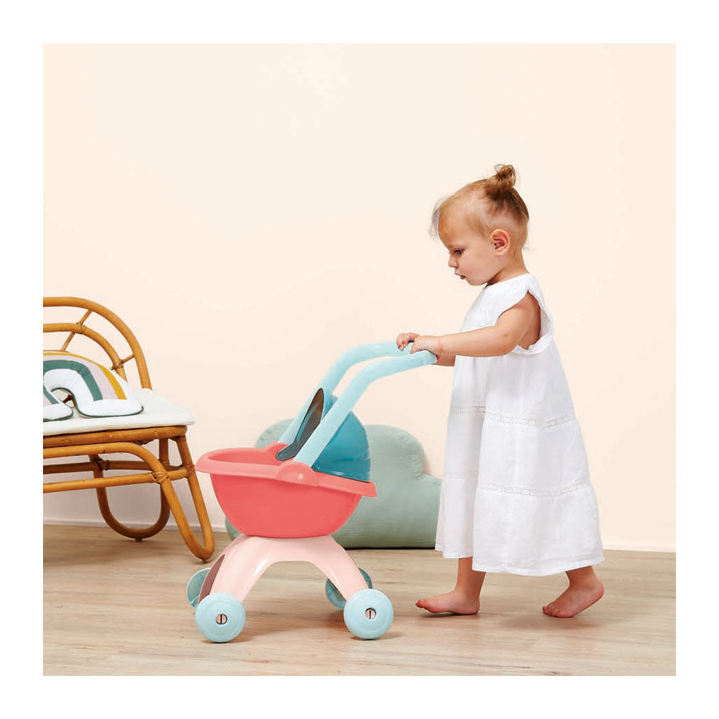 Ecoiffier Kindergarten Puppenwagen Pastell