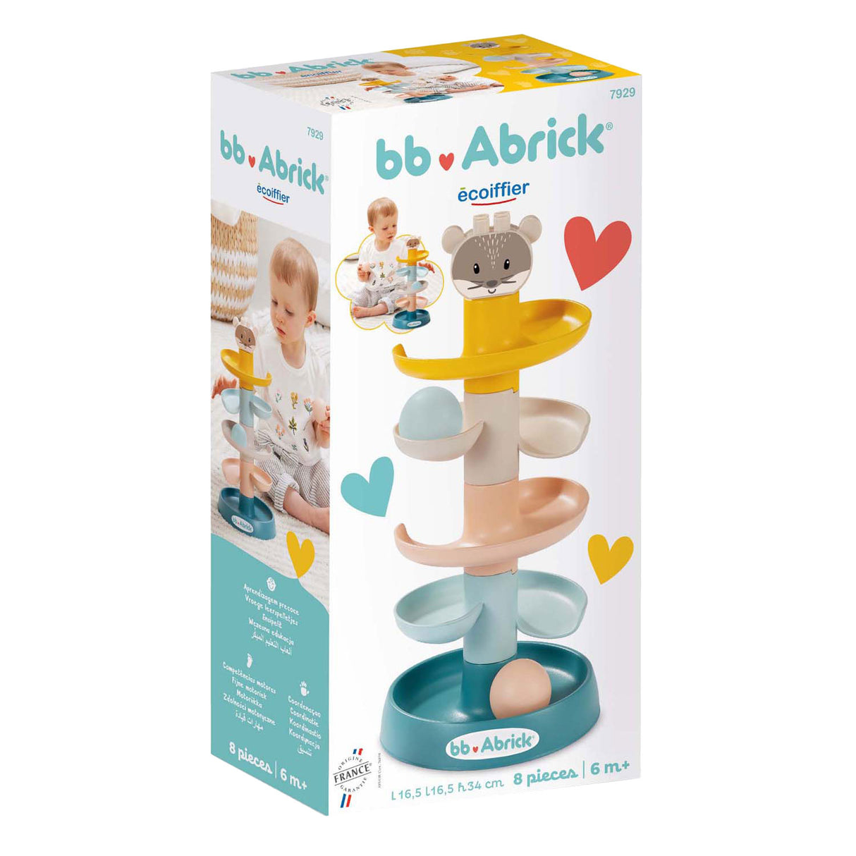 Abrick Ecoiffier Babykugelturm, 8 Stk.