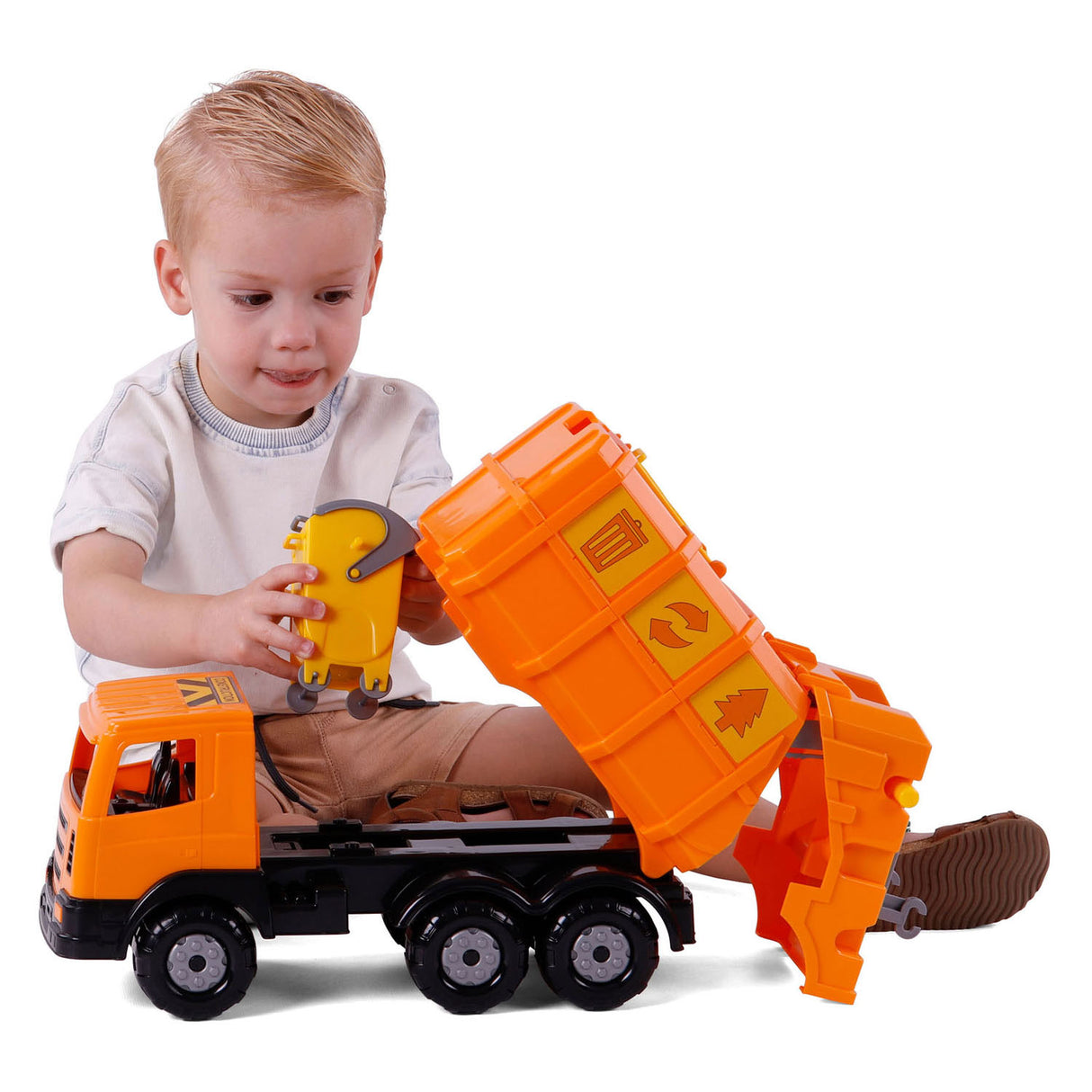 Cavallino XL Müllwagen Orange, 42 cm