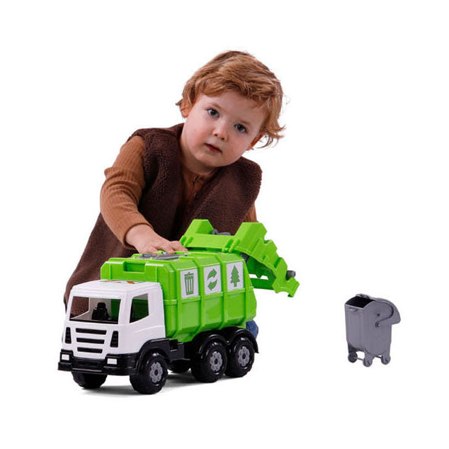 Cavallino XL Müllwagen Grün, 42 cm