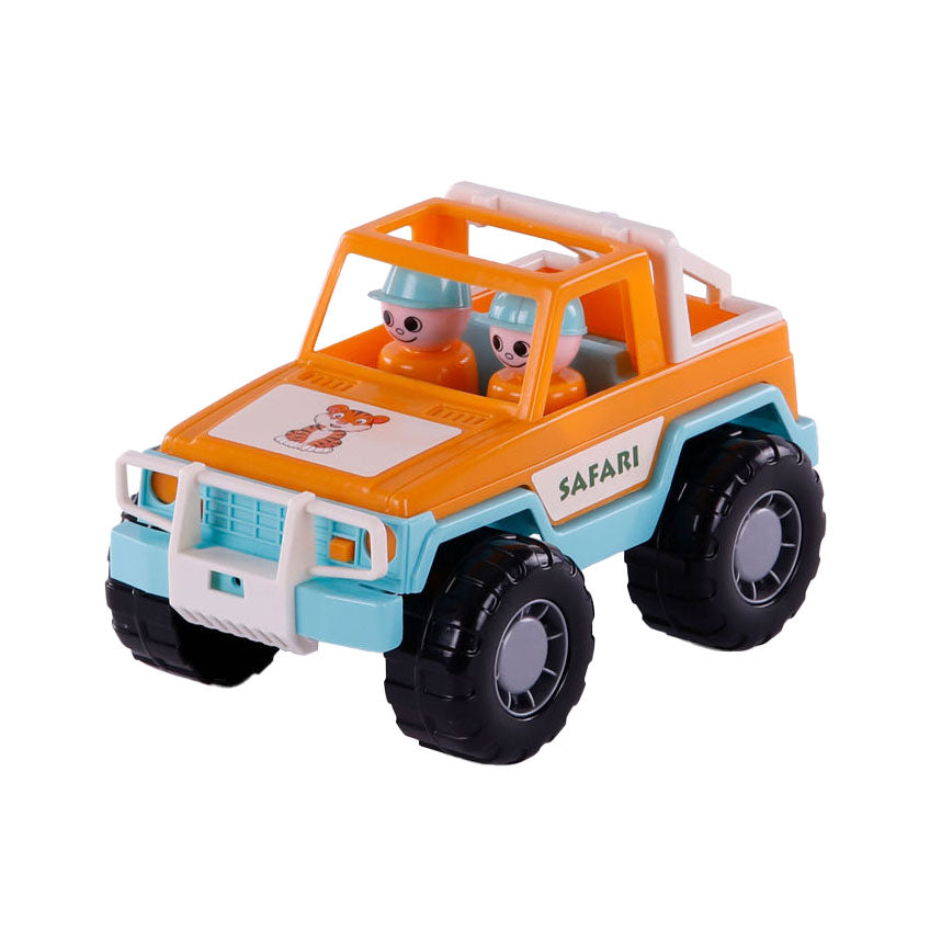 Cavallino Jeep Oranje mit 2 Spielfiguren