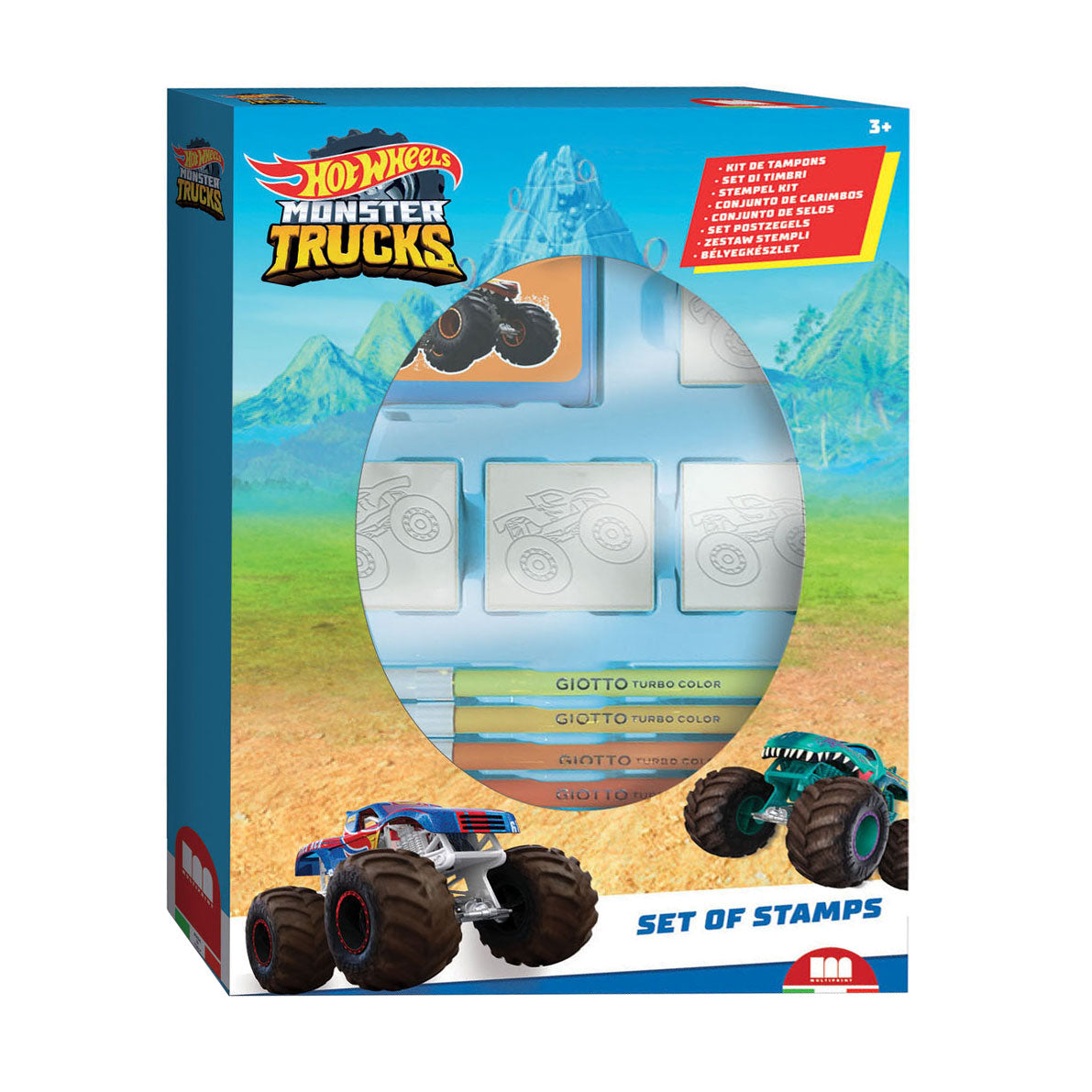 Multiprint Hot Wheels Stamp Set mit 4 Briefmarken