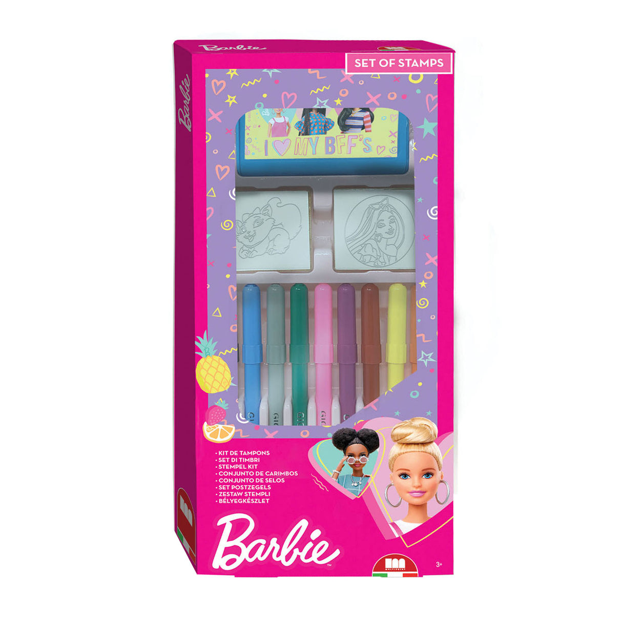 Multiprint Barbie Stamp Set mit Filztip -Stiften