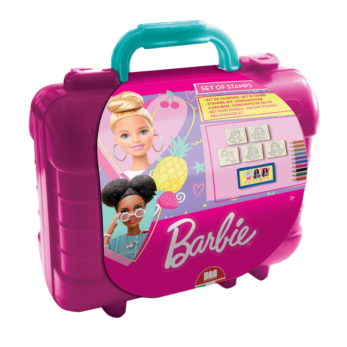 Multiprint Barbie Creative Travel Stempel- und Malkoffer für Kinder.