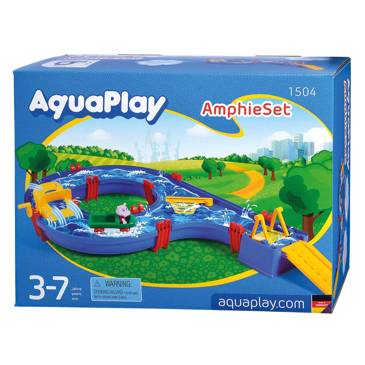 Großes Aquaplay 1504 - Amphibienset - 88x50x13 cm - ab 3 Jahren - Wasserbahn