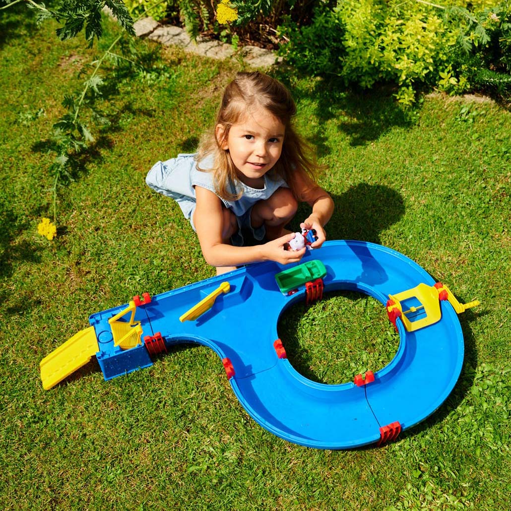 Großes Aquaplay 1504 - Amphibienset - 88x50x13 cm - ab 3 Jahren - Wasserbahn