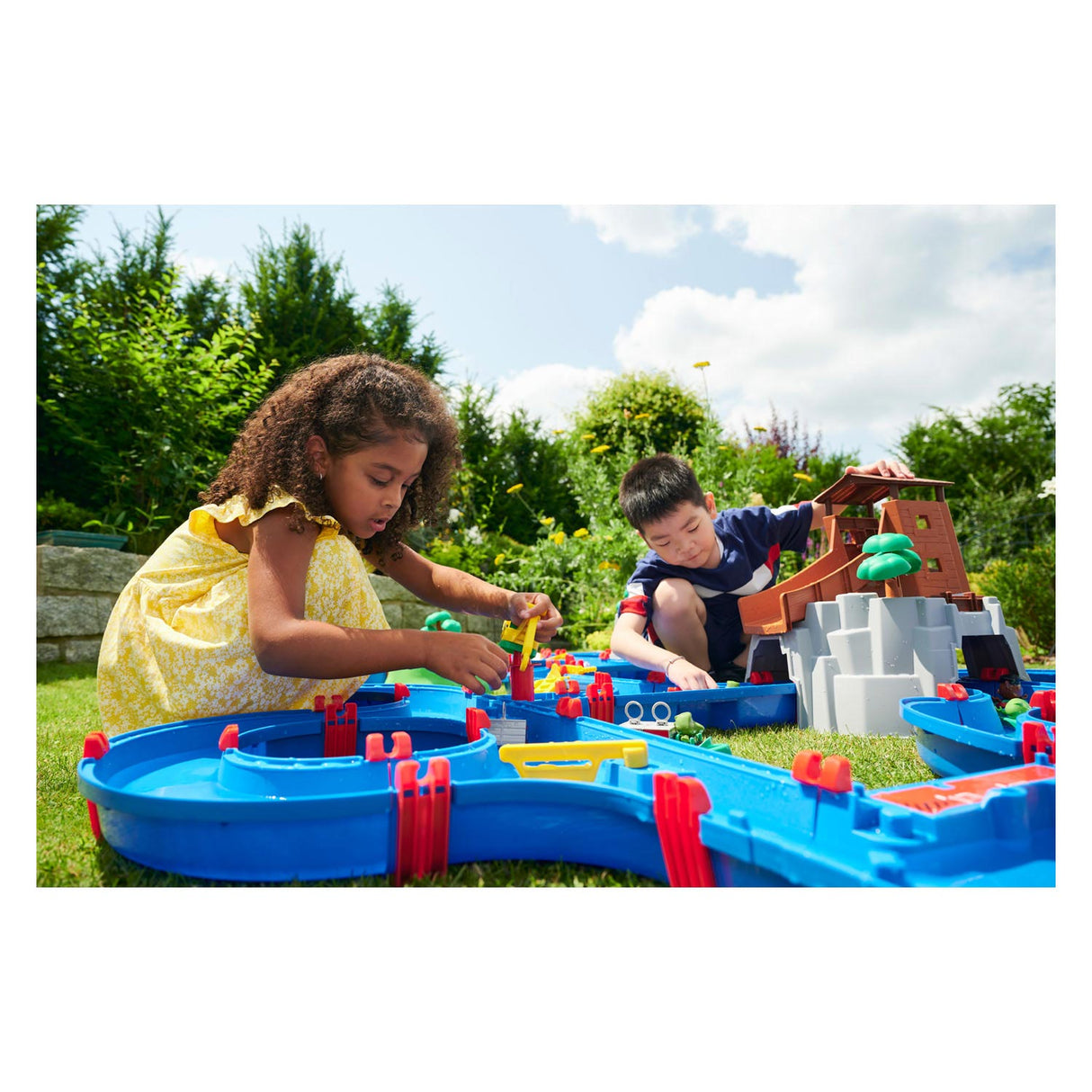 Großes Aquaplay 1504 - Amphibienset - 88x50x13 cm - ab 3 Jahren - Wasserbahn