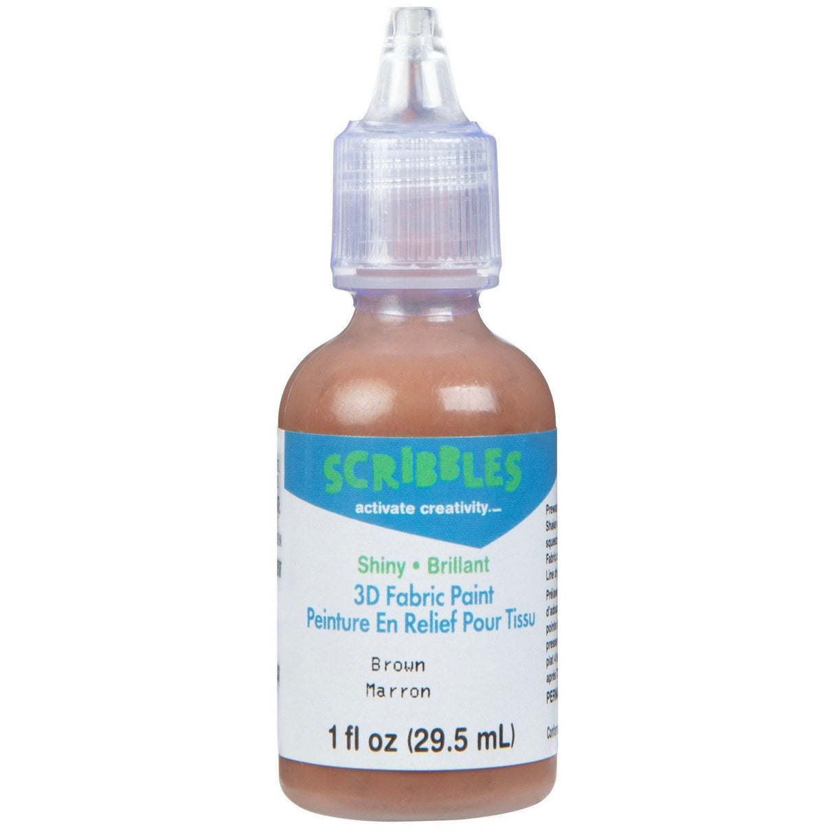 Scribbles • 3D-Textilfarbe glänzend 29,5 ml braun