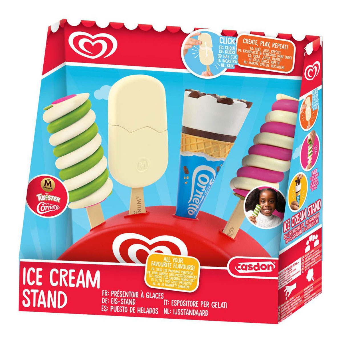 Casdon ola 4 speelijsjes met standaard