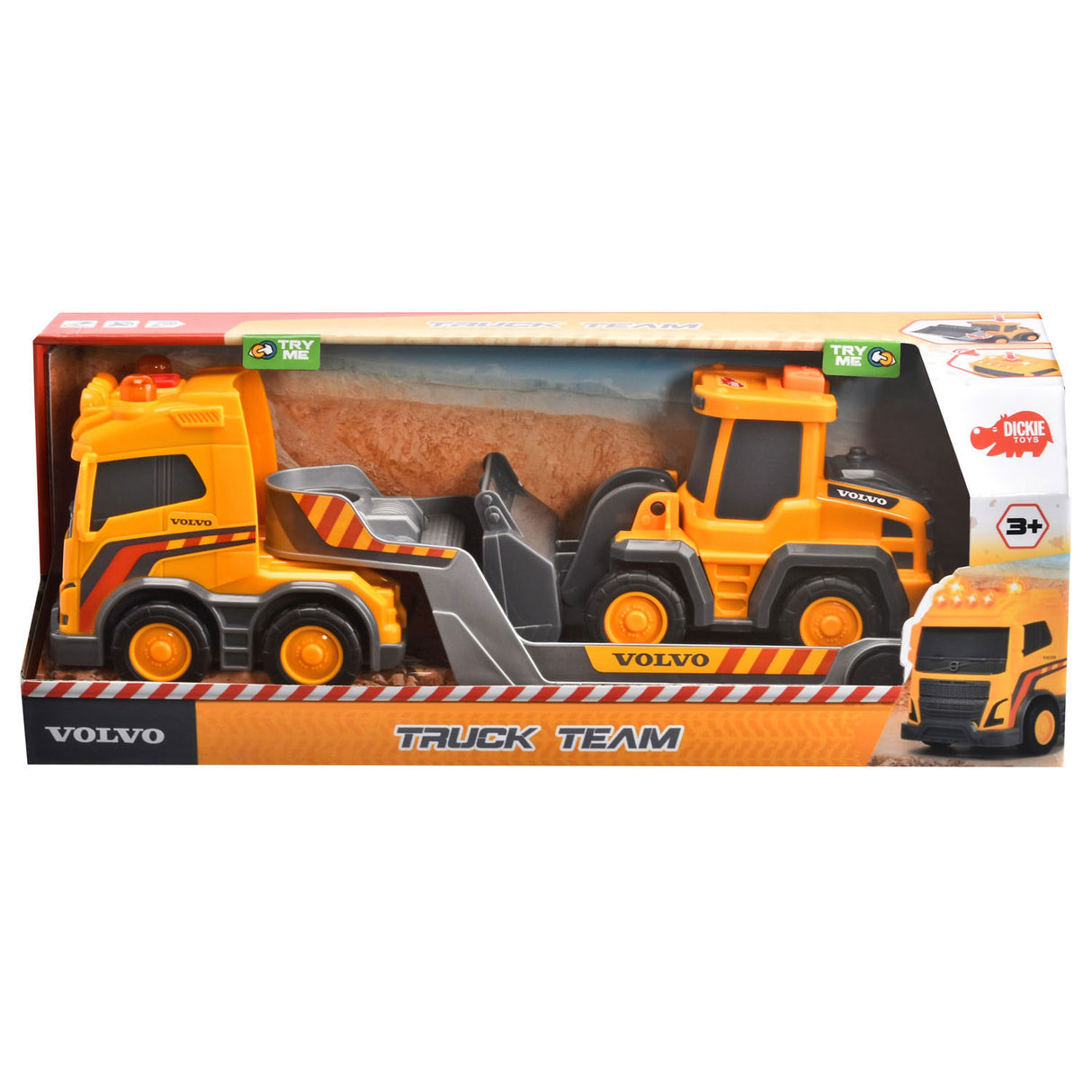 Dickie Volvo Truck Team mit Bagger