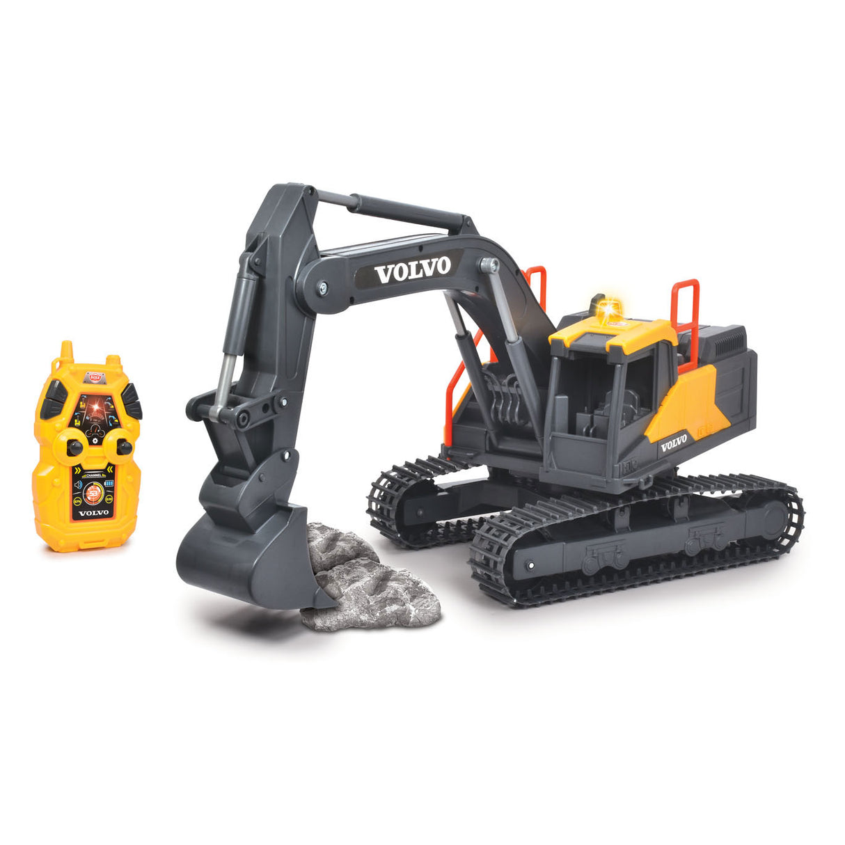 Dickie Toys RC Volvo Bagger – ab 3 Jahren – Licht und Sound – lenkbar