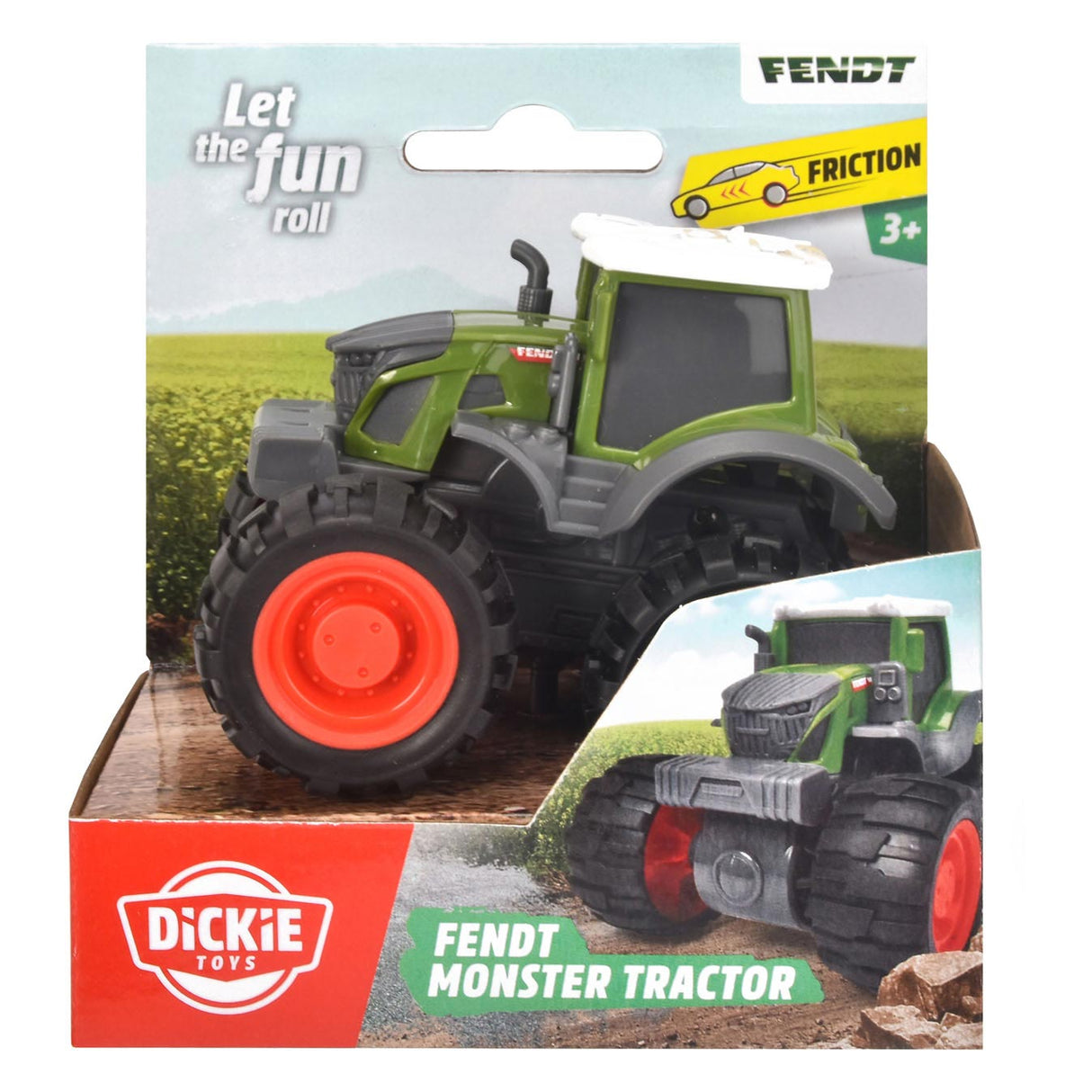 Dickie Toys Fendt Monstertraktor mit Friktion 9 cm