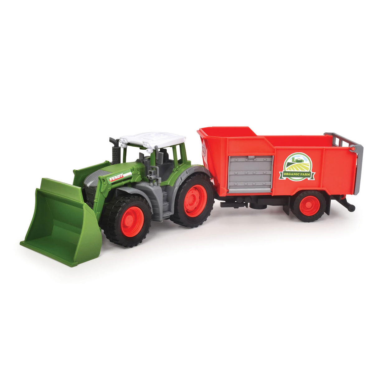 Spielset „Dickie Farm“ und „Fendt Traktor“.