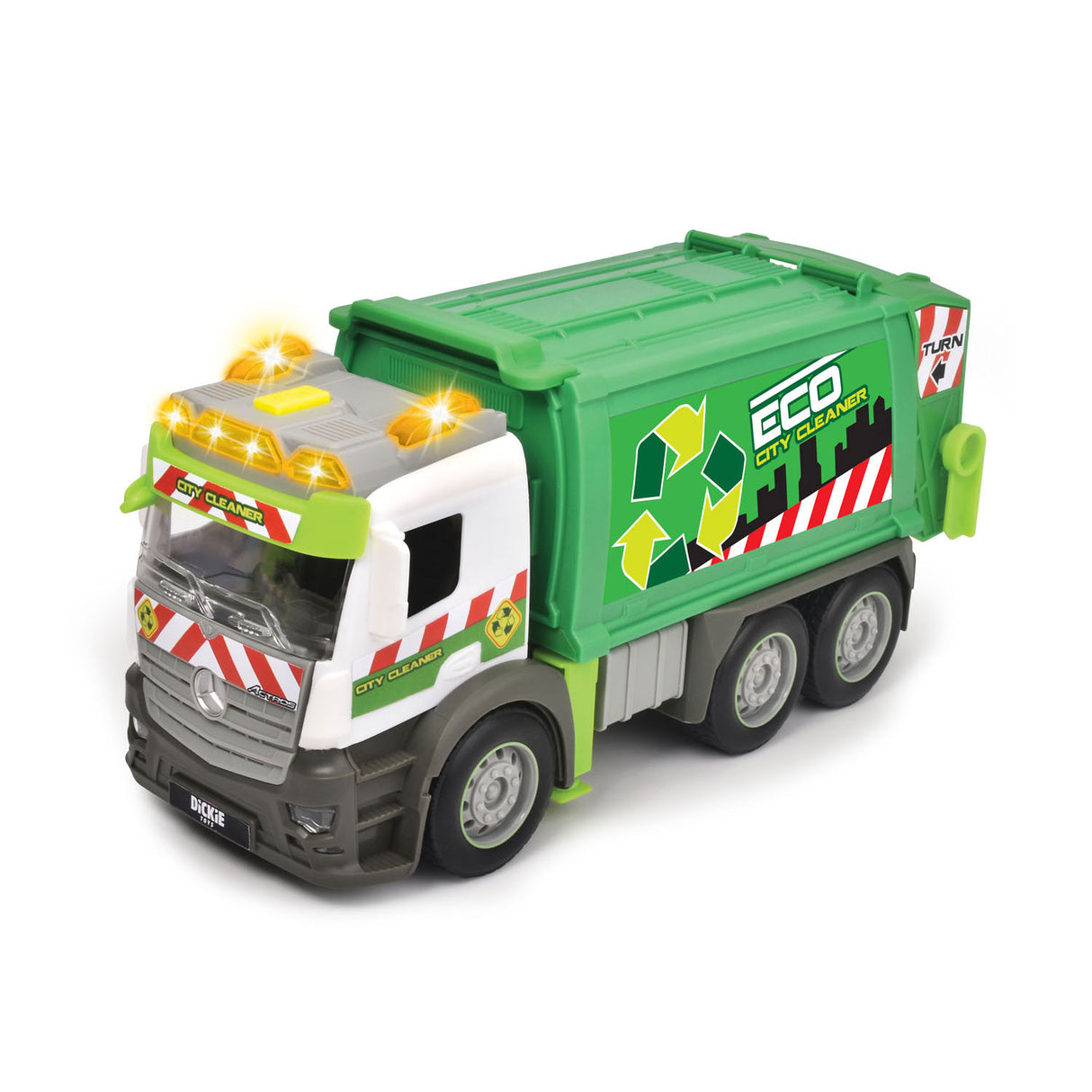 Dickie Toys Action Truck – Müllwagen – 26 cm – Licht und Sound – Spielzeugfahrzeug