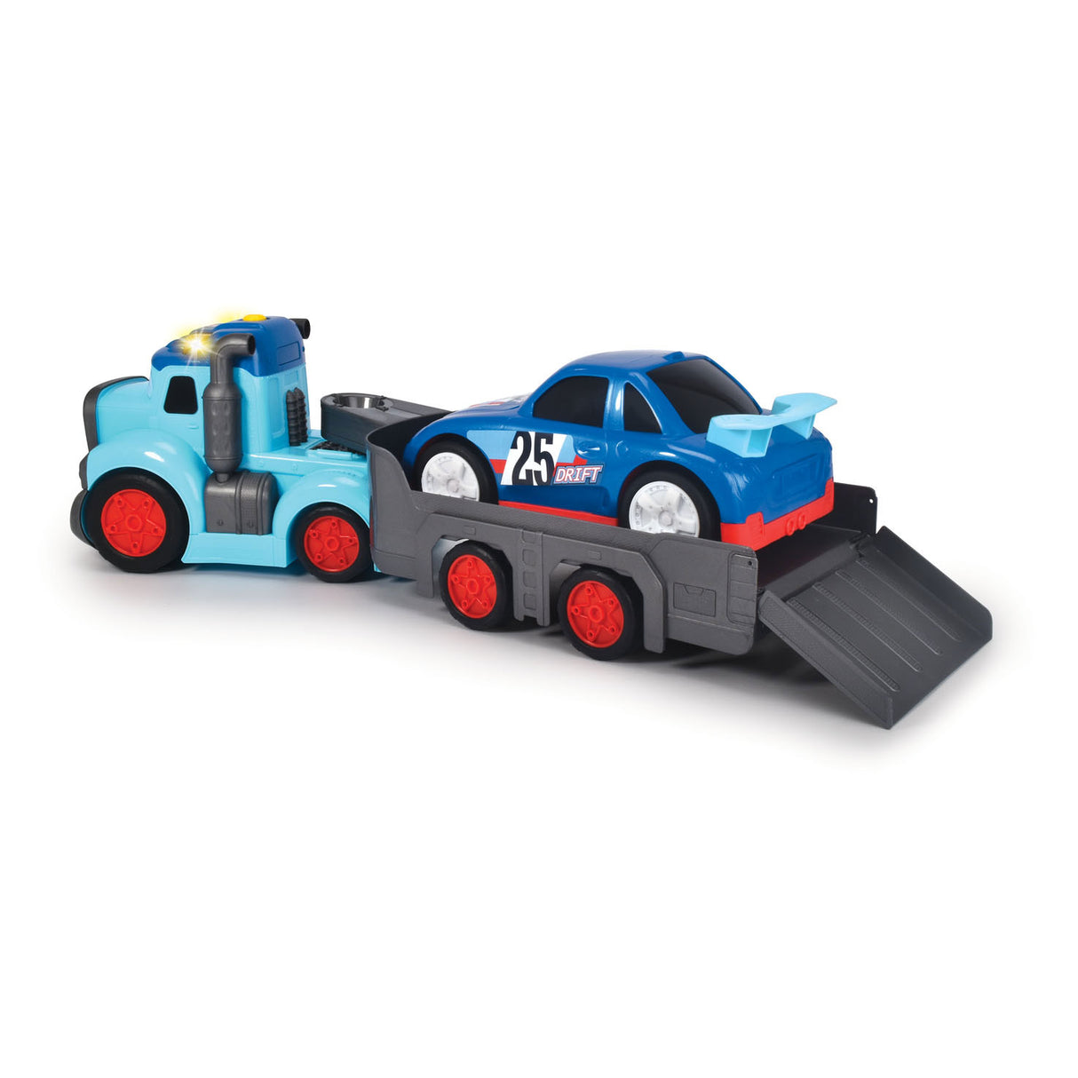 Dickie ABC Teddi Trucker-Transporter mit Rennwagen