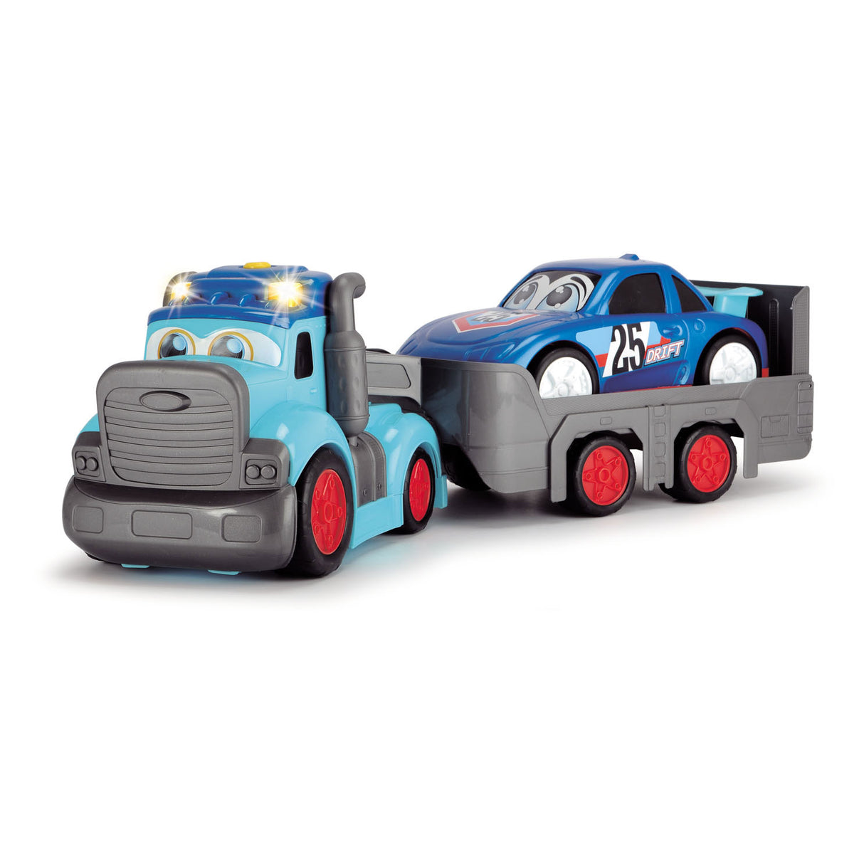 Dickie ABC Teddi Trucker-Transporter mit Rennwagen