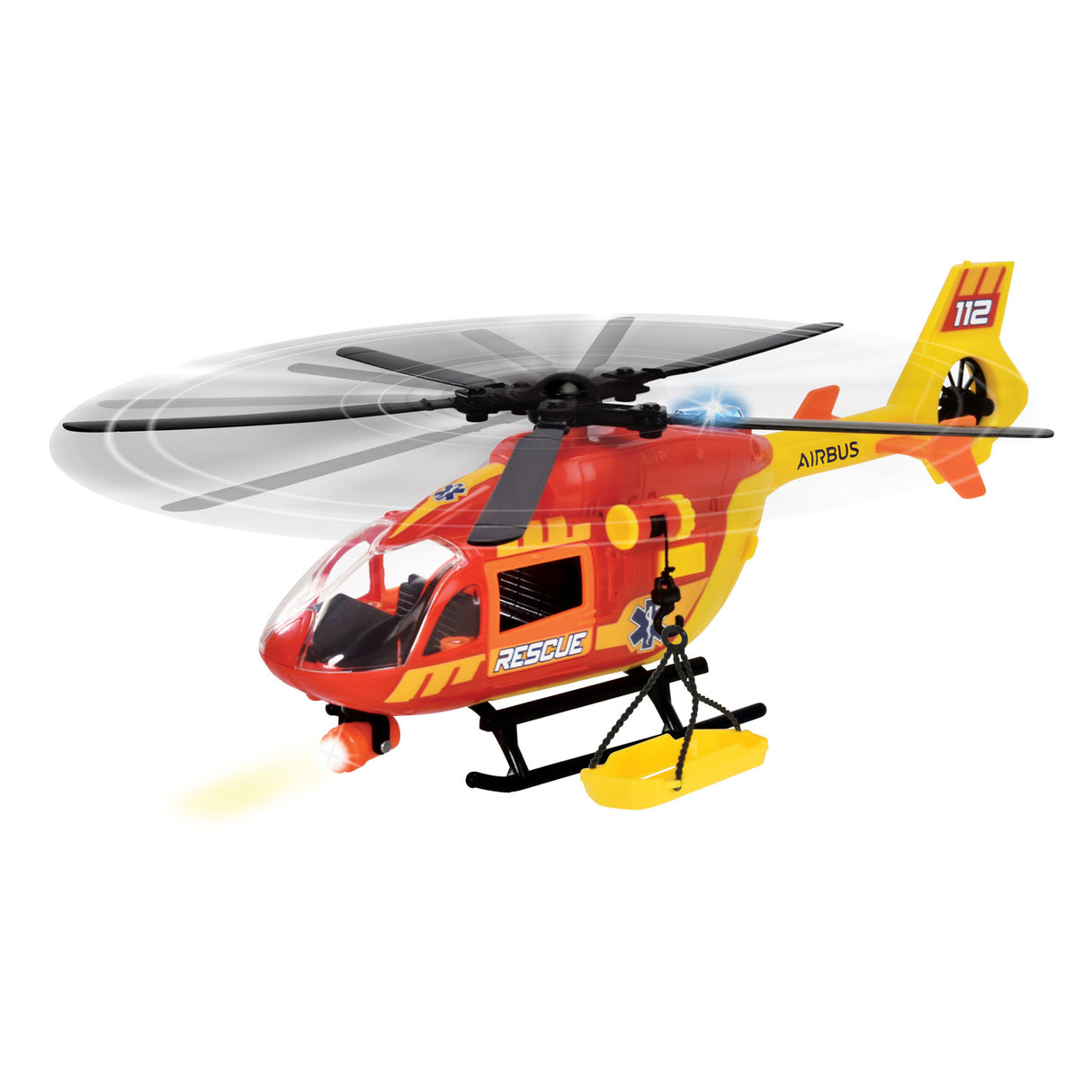 Dickie Toys - Rettungshubschrauber - Krankenhaushubschrauber - Licht und Ton - rotierender Propeller - ab 3 Jahren