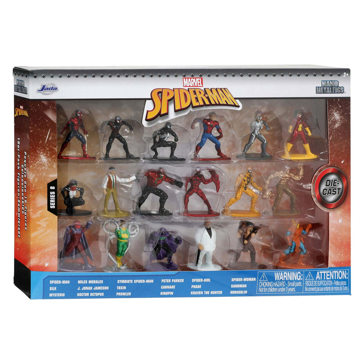 Jada Toys Jada Druckguss-Marvel-Multipack-Nano-Actionfiguren – Welle 8