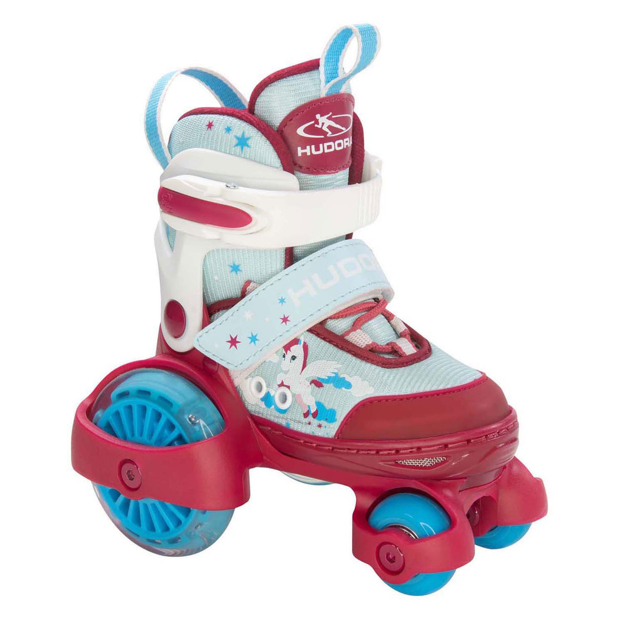 Hudora Rollschuhe mein erstes Quad-LED-Einhorn, Größe 26-29