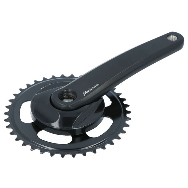 Miranda Delta-Kurbelgarnitur 38 Zähne + Scheibe 9,5 cm, schwarz