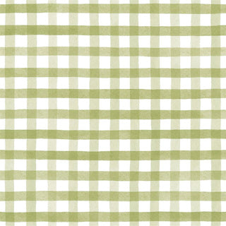 Via Chasse Tischdecke PVC 140 cm Gingham-Oliv