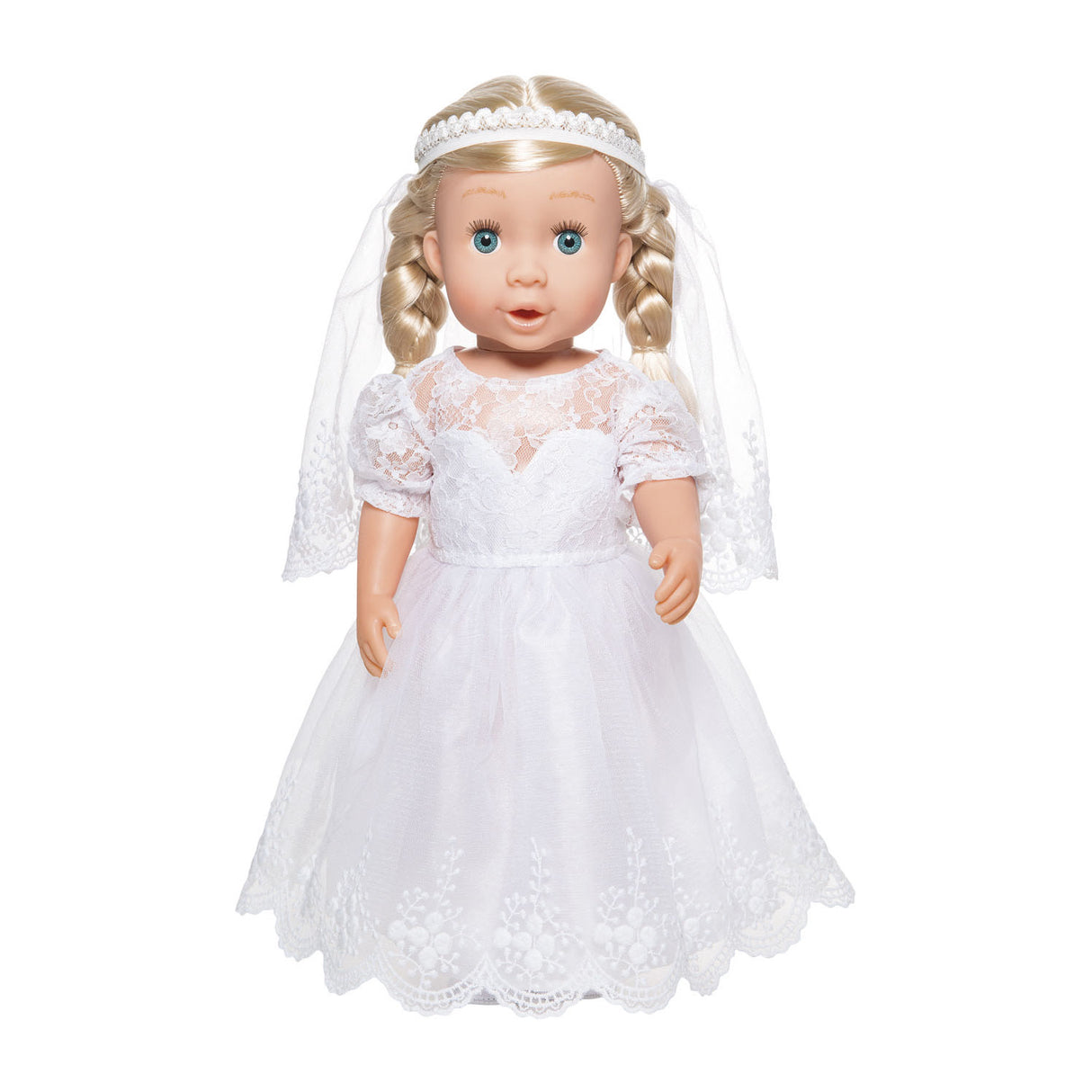 Heless Puppenhochzeitskleid mit Schleier, 28-35 cm