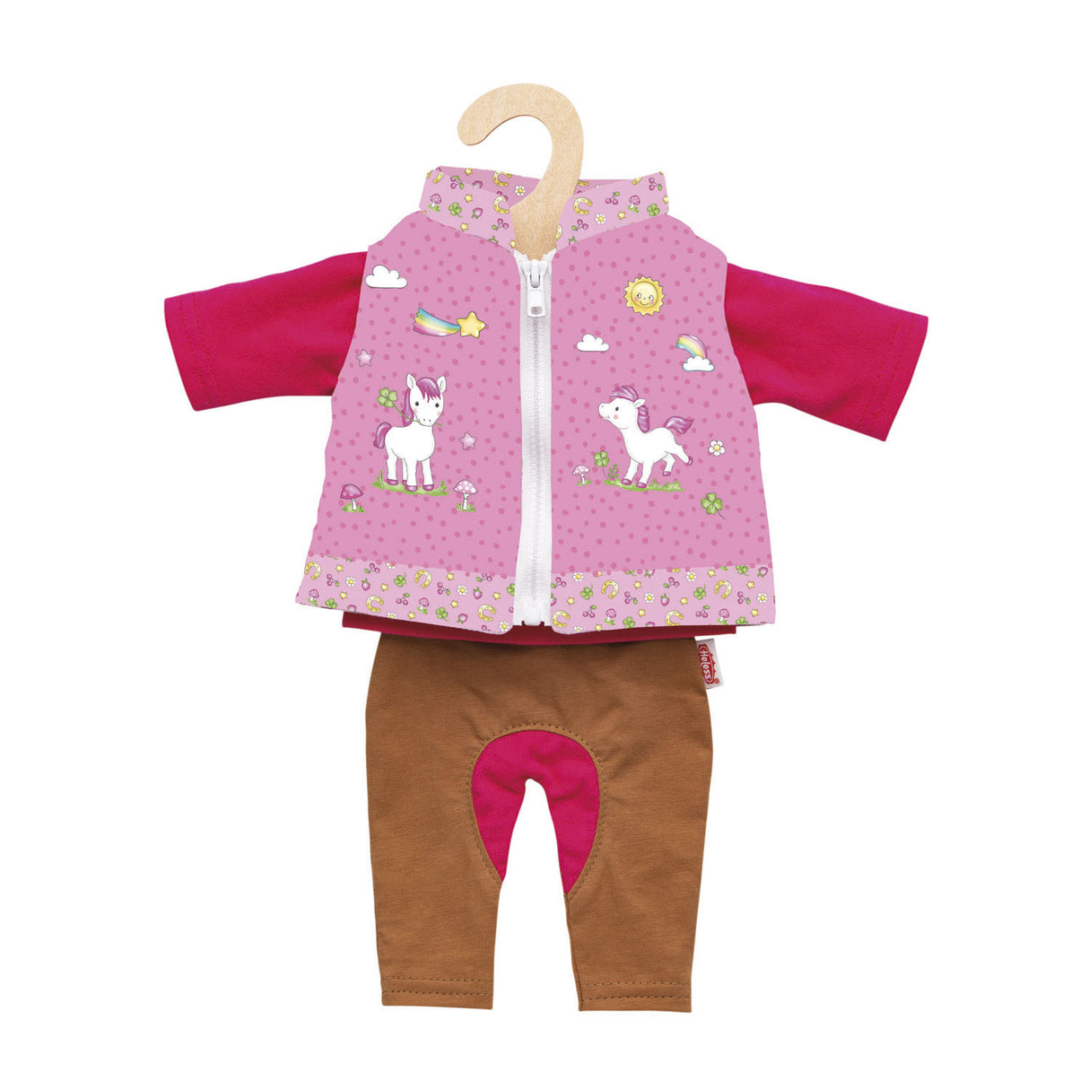 Heless Reitpuppen-Outfit - Einhorn, 28-35 cm
