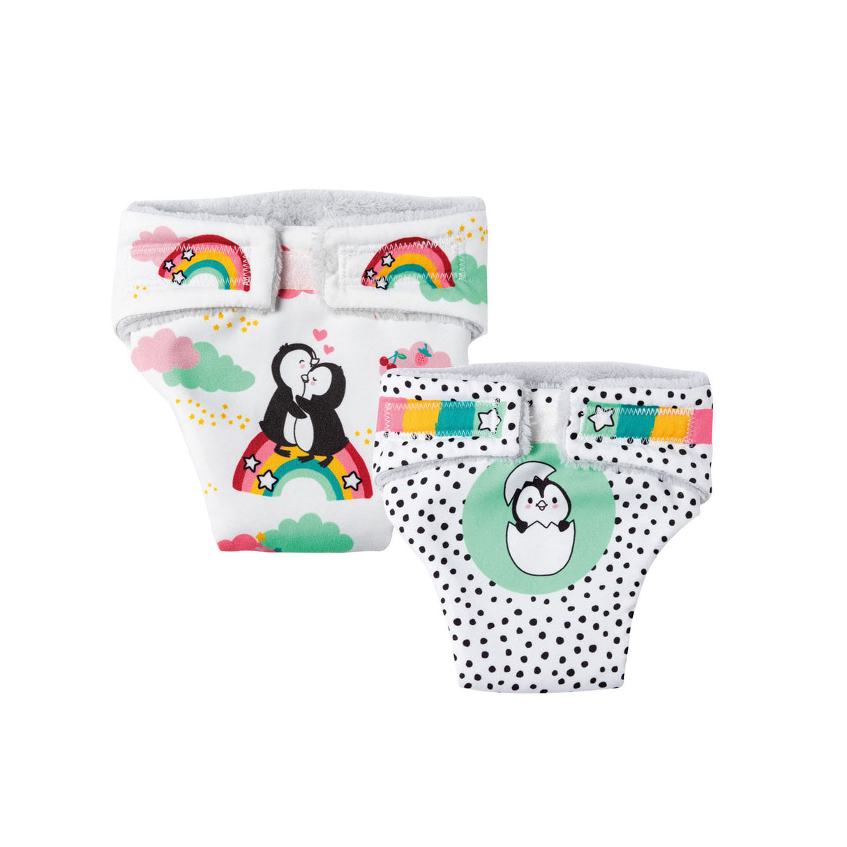 Heless Pinguin-Puppenwindeln 2 Stück, 28-35 cm