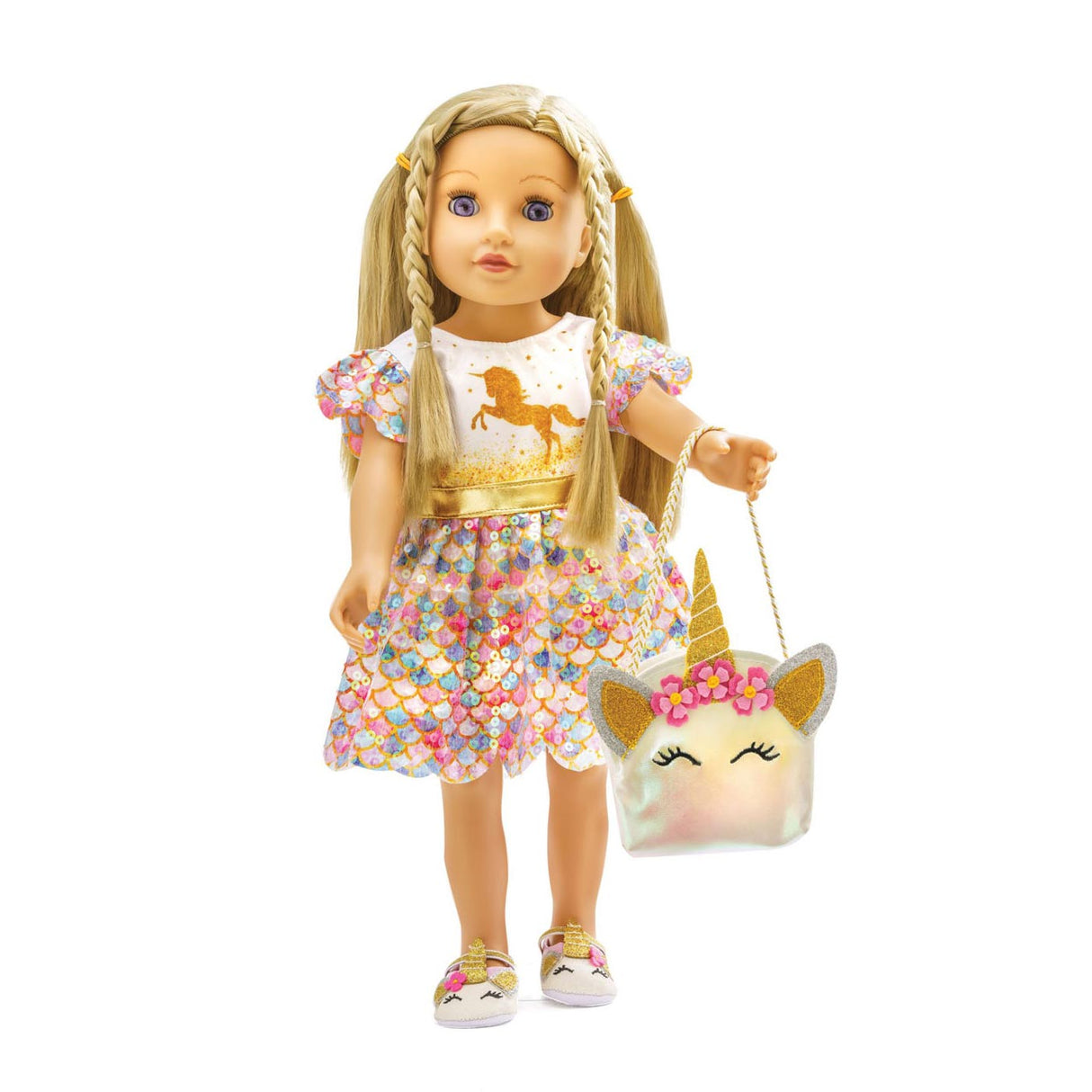Heless Puppenkleid Einhorn gold, 35-45 cm