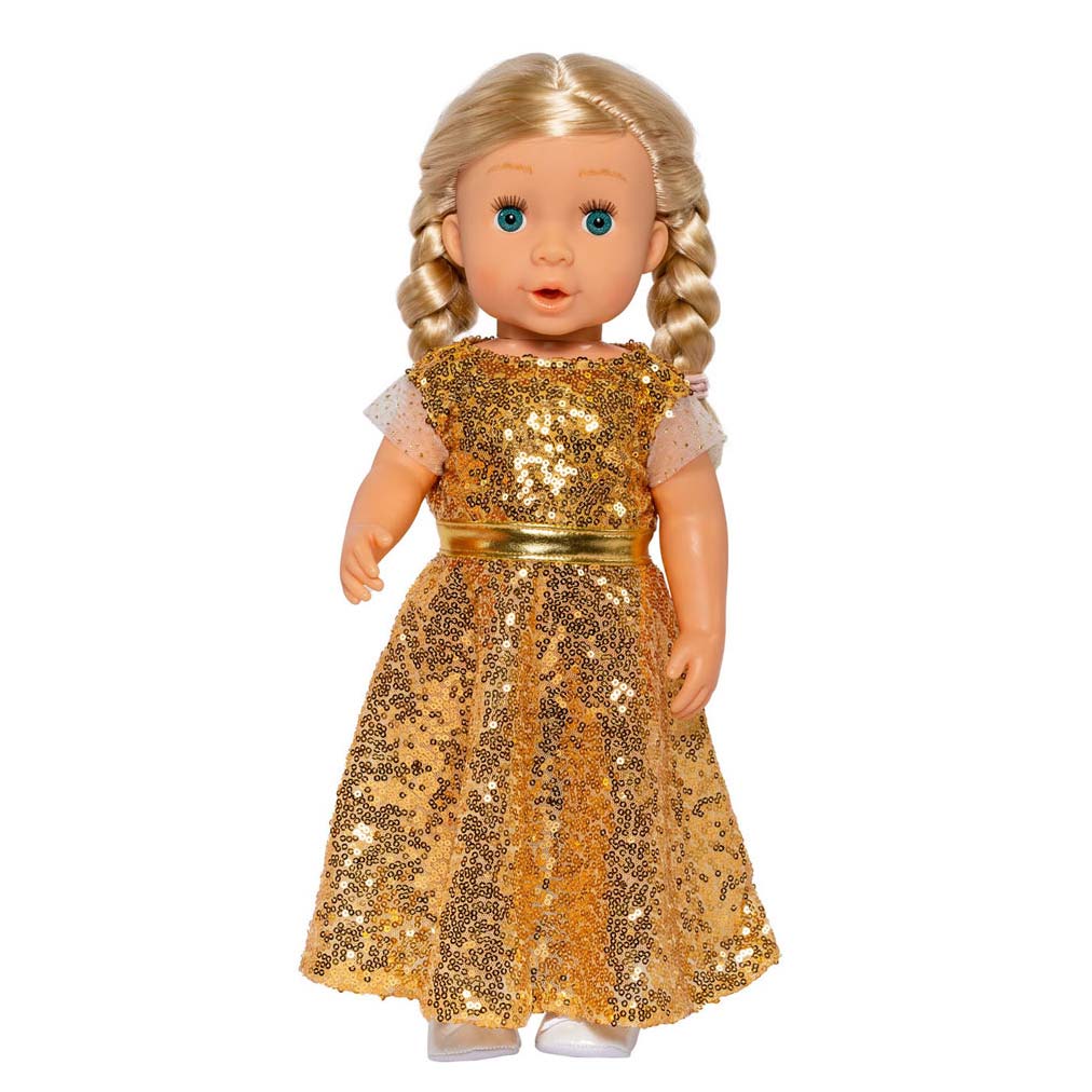 Heless Puppenkleid goldener Stern, 35-45 cm