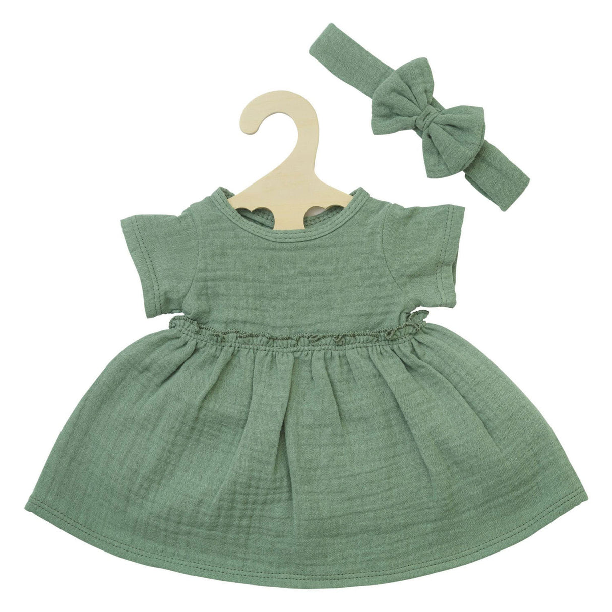 Heless Puppenkleid grün mit Rüschen, 28-35 cm