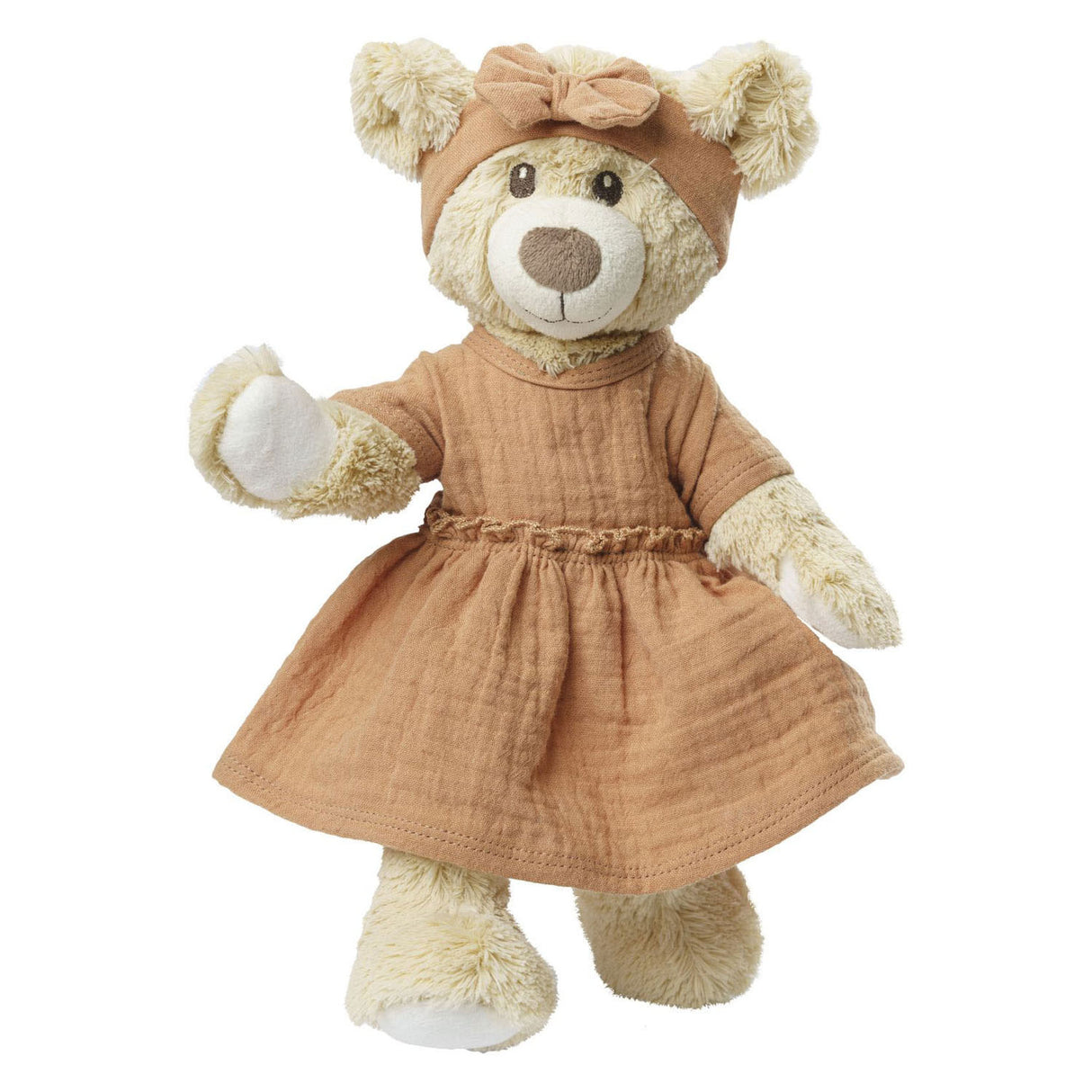 Heless Puppenkleid braun mit Rüschen, 35-45 cm