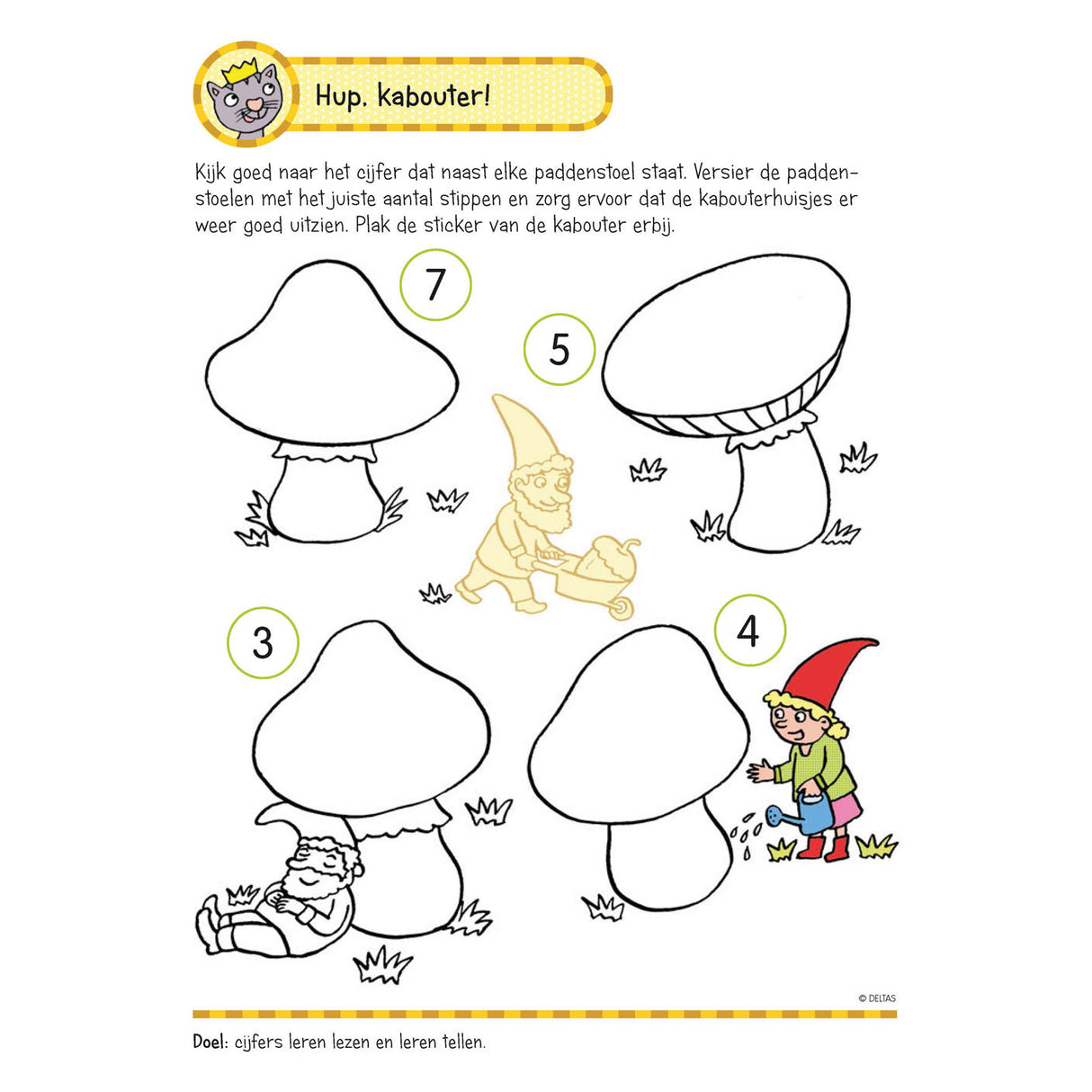 Deltas -Übungsbuch mit Aufklebern - Erste Zählspiele (5-6 Jahre)