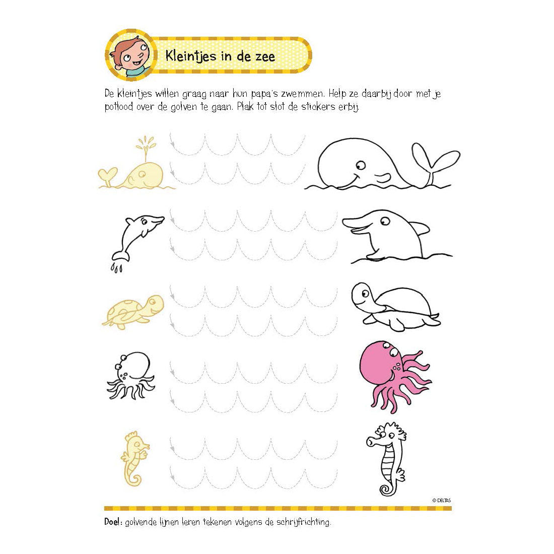 Deltas -Übungsbuch mit Aufklebern - Erste Schreibspiele (5-6 Jahre)