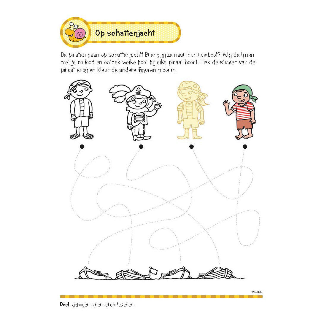 Deltas -Übungsbuch mit Aufklebern - Erste Schreibspiele (5-6 Jahre)