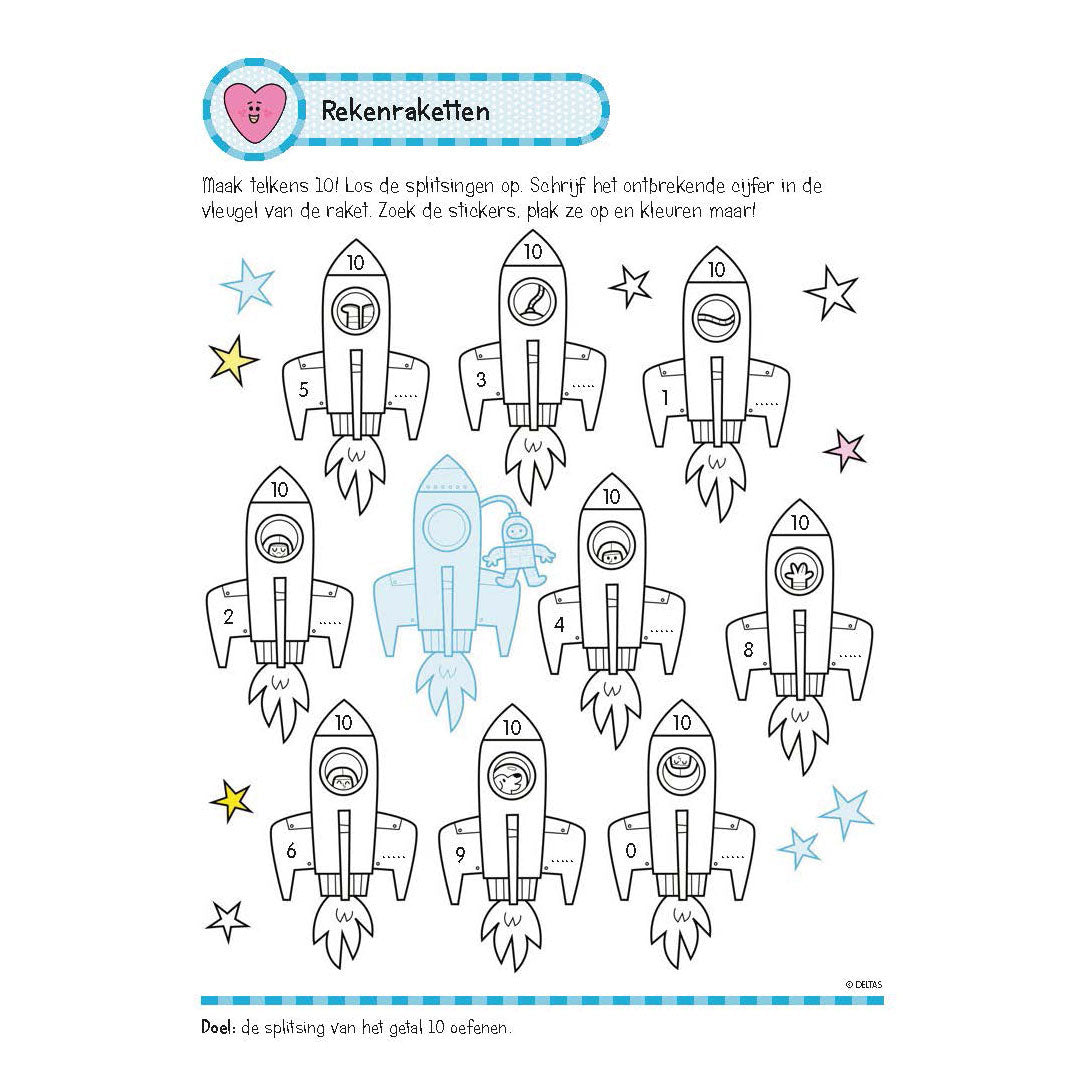 Deltas -Übungsbuch mit Aufklebern - schöne Berechnungen (6-7 Jahre)