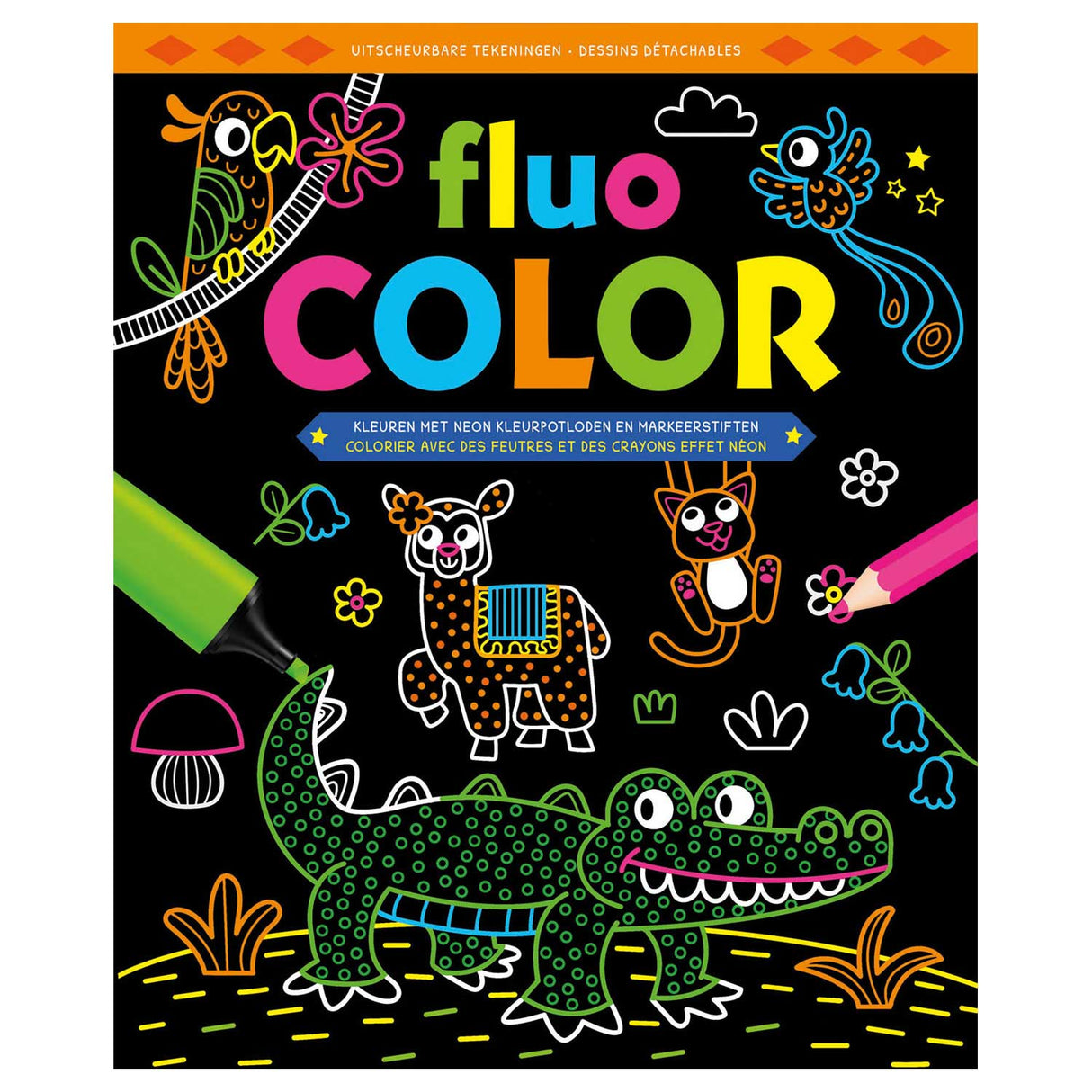 Deltas Fluo-Farb-Malbuch