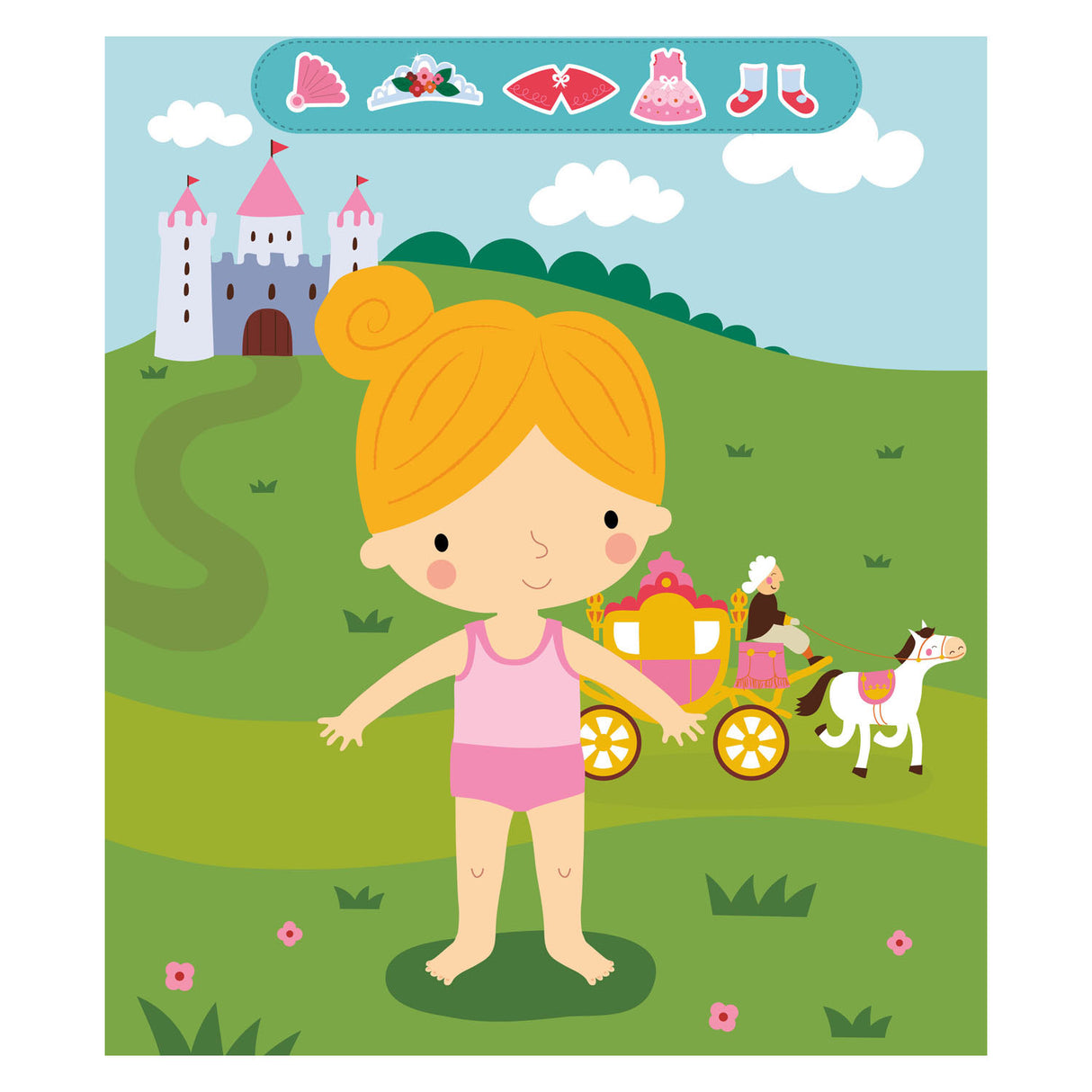 Deltas kleiner Prinzessinnen-Sticker-Spaß – Anziehpuppen-Stickerbuch
