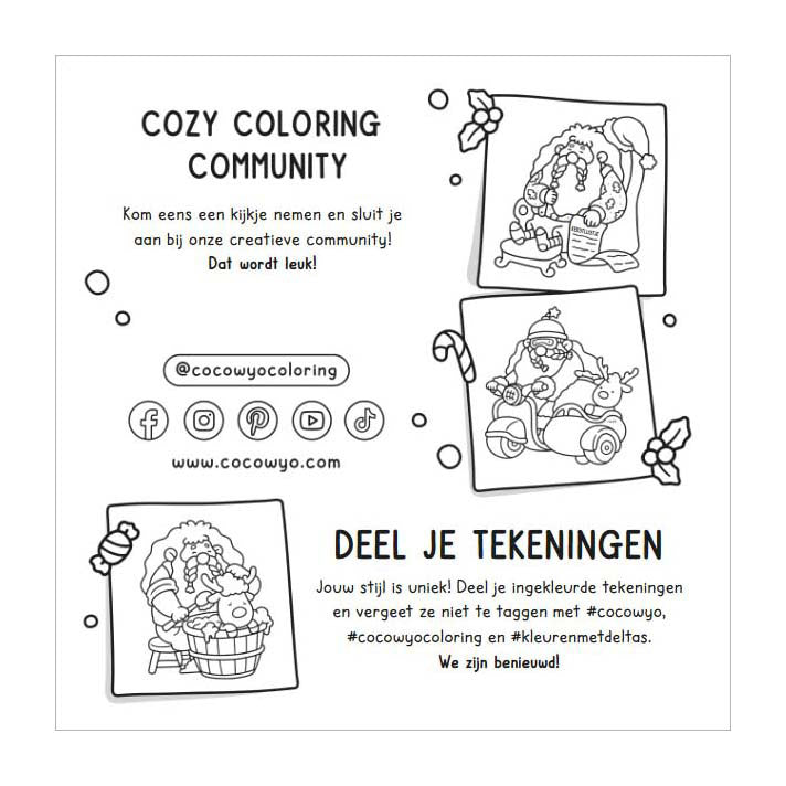 Deltas gemütliches Weihnachten, süßes, gemütliches Malbuch, Coco Wyo