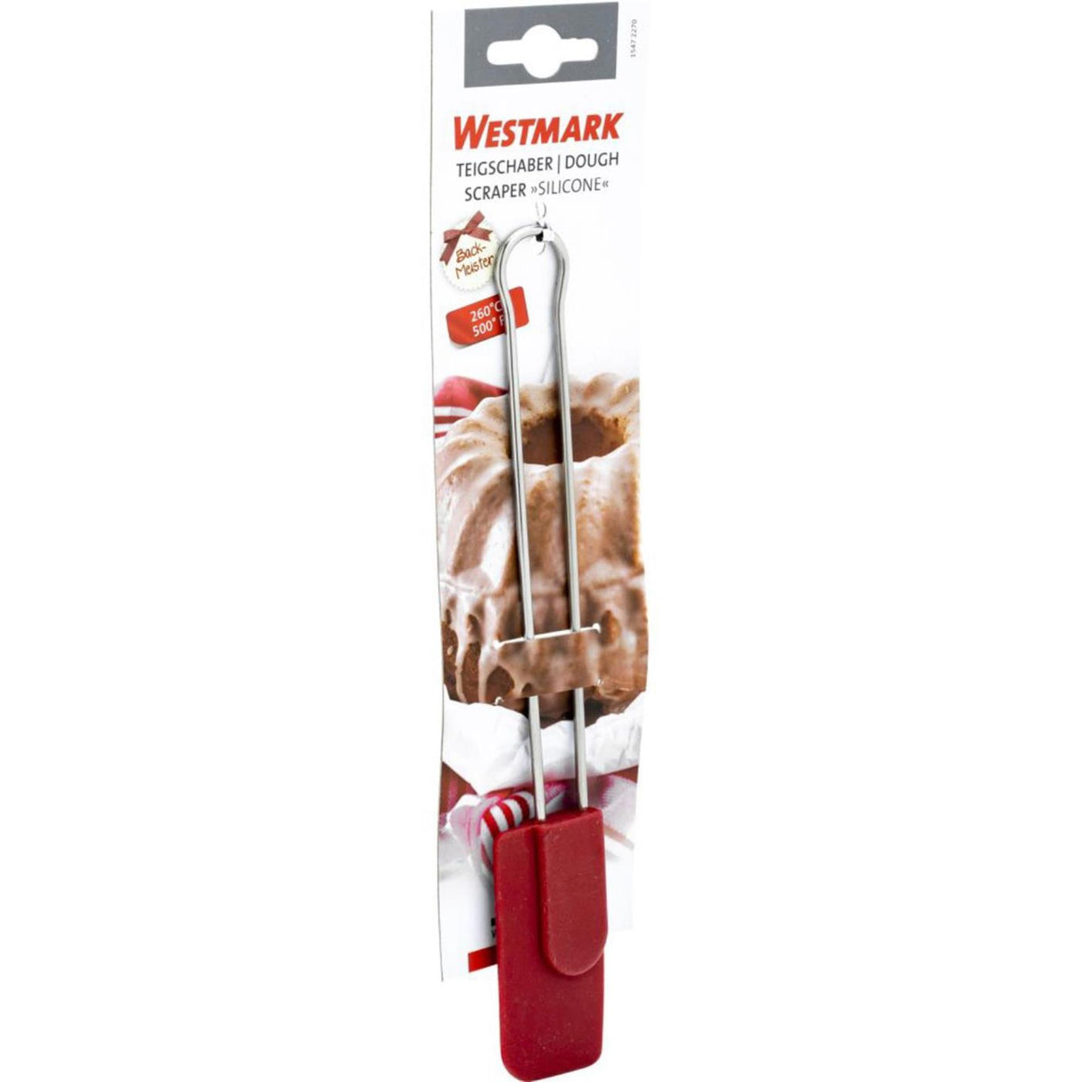Westmark Pfannenschaber 22,5 cm roter Edelstahl